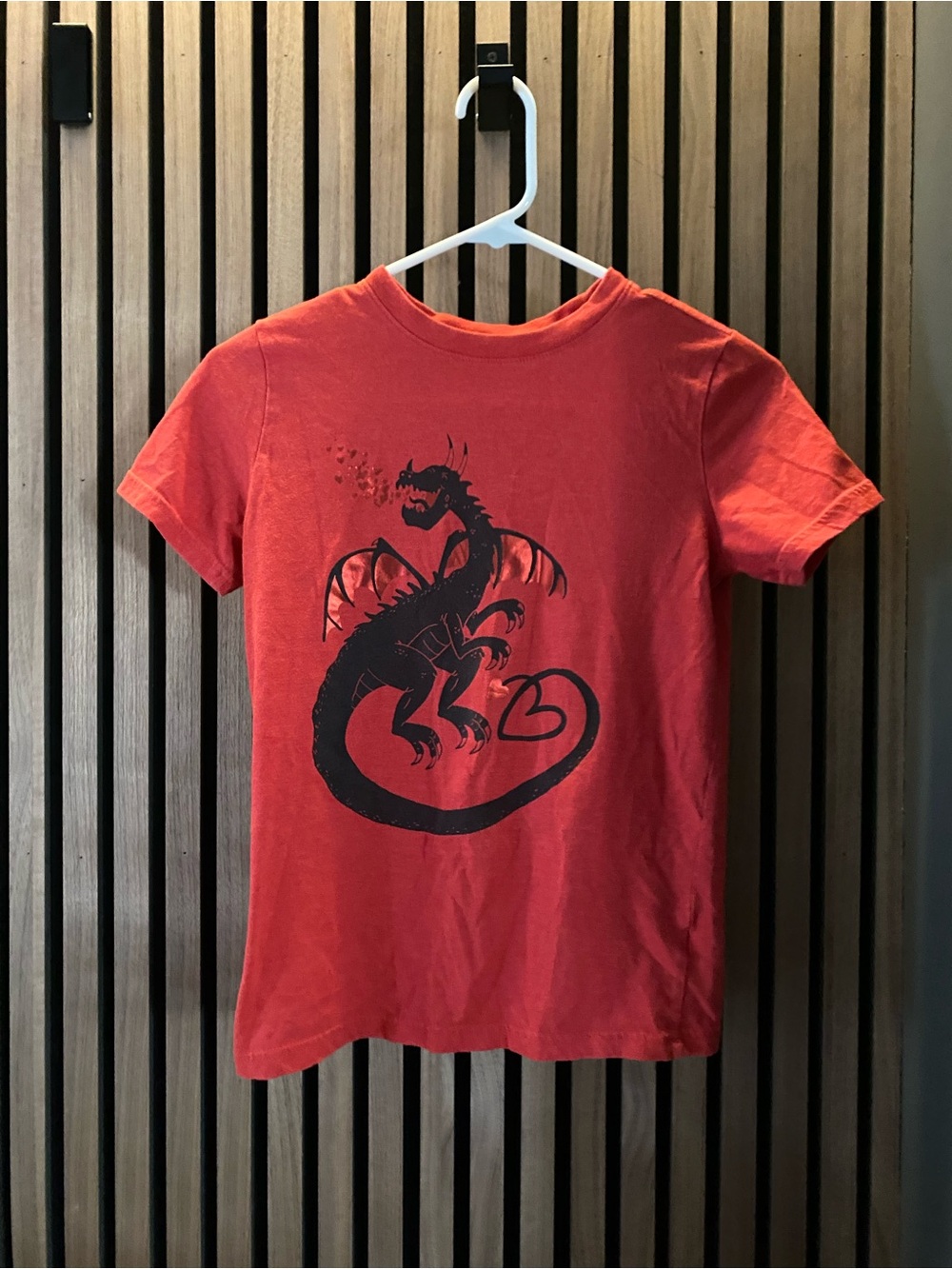 Cat & Jack Red Crewneck Tee with Subtle Heather